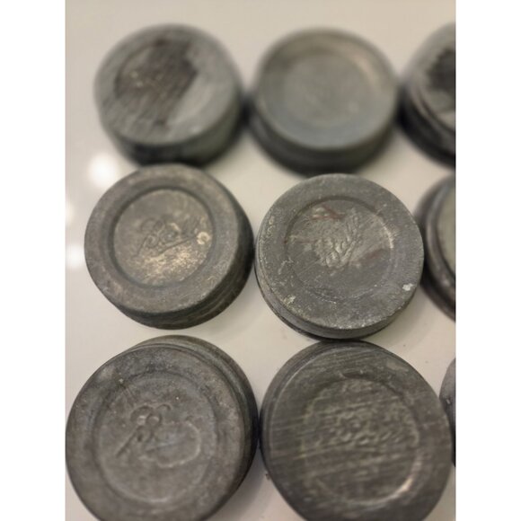 12 Zinc BALL Canning Jar Lids with Milk Glass Inserts Regular Mouth - Picture 2 of 11